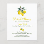 Budget Summer Lemon Bridal Shower Invitations (Voorkant)