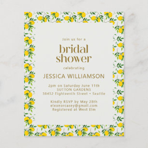 Budget Summer Lemon Fruit Pattern Vrijgezellenfees