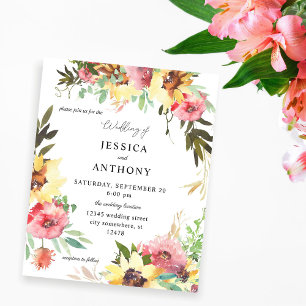 Budget Summer Sunflower Floral Wedding 2 Flyer