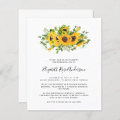 Budget Sunflower Celebration of Life Invitation (Voorkant / Achterkant)
