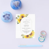 Budget Sunflower & Eucalyptus Florence Vrijgezelle Flyer (Enkel)