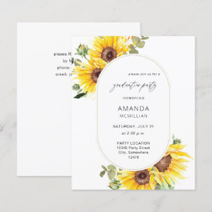 Budget Sunflower & Eucalyptus Graduparty