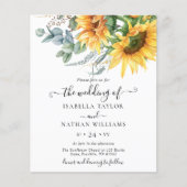 Budget Sunflower Eucalyptus Weddenschap (Voorkant)