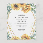 Budget Sunflower Eucalyptus Weddenschap (Voorkant)