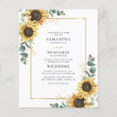 Budget Sunflower Eucalyptus Weddenschap (Voorkant)