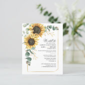 Budget Sunflower Eucalyptus Wedding Vow Renewal (Staand voorkant)