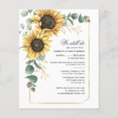 Budget Sunflower Eucalyptus Wedding Vow Renewal (Voorkant)