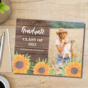Budget Sunflower Foto Afstuderen Aankondiging