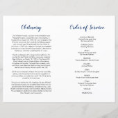 Budget Sunflower Funeral Programme (Achterkant)