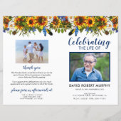 Budget Sunflower Funeral Programme (Voorkant)