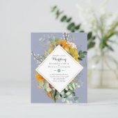 Budget Sunflower Greenery Wedding Invites (Staand voorkant)