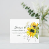 Budget Sunflower Wedding Bedankt. (Staand voorkant)