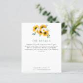 Budget Sunflower Wedding Details Enclosure (Staand voorkant)