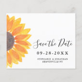 Budget Sunflower Wedding Enregistrer La Carte Date (Devant)