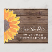 Budget Sunflower Wood Wedding Enregistrer La Carte (Devant)