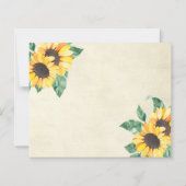 Budget Sunflowers Garden Floral Save the Date (Achterkant)