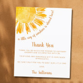 Budget Sunshine Baby shower Dank u