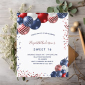 Budget Sweet 16 patriottische partijuitnodiging