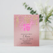 Budget Sweet 16 Roze Glitter Folie Meisjesachtig M (Staand voorkant)