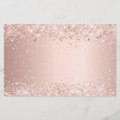 Budget Sweet 16 roze gouden glitters save the date (Achterkant)