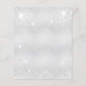 Budget Sweet 16 Silver metal-glitter-uitnodiging (Achterkant)