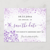 Budget Sweet 16 witte violetjurk met uitzondering  (Voorkant)