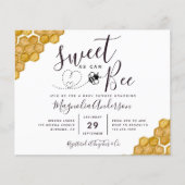 Budget Sweet as Can Bee Baby shower Invitation (Voorkant)