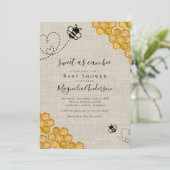 Budget Sweet as Can Bee Baby shower Invitation (Debout devant)