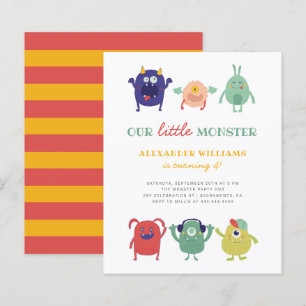 Budget Sweet Colorful Little Monster Kids Birthday