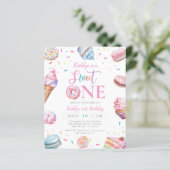 Budget Sweet One Pastel Donut Snoep Eerste Verjaar (Staand voorkant)