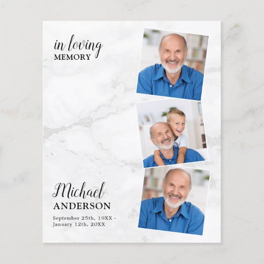 Budget Sympathie 3 Foto Funeral Hartelijk dank (Voorkant)