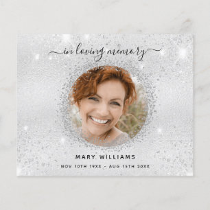 Budget Sympathie zilveren sparkles foto bedankt