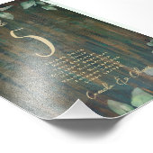 BUDGET Tafel Nummer Zitplaatsen RUSTIC Groenery Fo Foto Afdruk (Hoek)