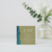 Budget Teal Goud Agaat Olijfgroen Trouw QR Code RS Informatiekaartje (Staand voorkant)