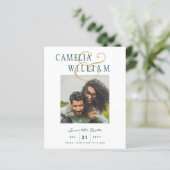 BUDGET Teal Groen Goud FOTO Save the Date (Staand voorkant)