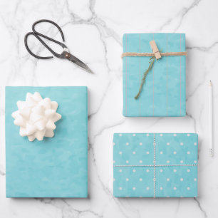 BUDGET Teal Waterverf Strand Oceaan Bruiloft Inpakpapier Vel