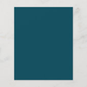 Budget Tealblauwe Monogram Krans Script Bruiloft (Achterkant)