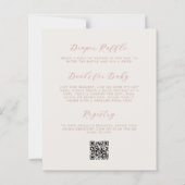 Budget Teddybeer Roze Meisje QR Code Baby shower (Achterkant)