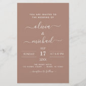Budget Terra Cotta Boho Wedding Modern Simple (Voorkant)
