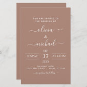 Budget Terra Cotta Boho Wedding Modern Simple (Voorkant / Achterkant)