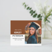 Budget Terracotta Arch Photo Afstuderen Invitation (Staand voorkant)