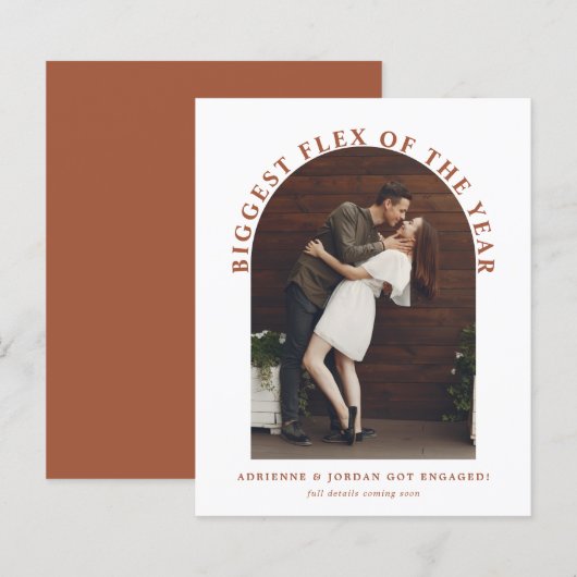 Budget Terracotta Arch Photo Verloving (Voorkant / Achterkant)