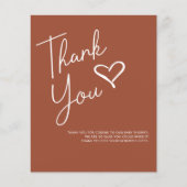 Budget Terracotta Baby shower Hartelijk dank (Voorkant)