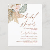 Budget Terracotta Boho Pampas Grass Vrijgezellenfe Flyer (Voorkant)