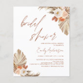 Budget Terracotta Boho Pampas Grass Vrijgezellenfe Flyer (Voorkant)