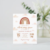 Budget Terracotta Boho Rainbow Virtual Baby shower (Staand voorkant)