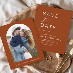 Budget Terracotta Boho sparen de Datum Foto Flyer