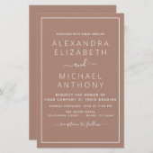 Budget Terracotta Boho Wedding Modern Simple (Voorkant / Achterkant)