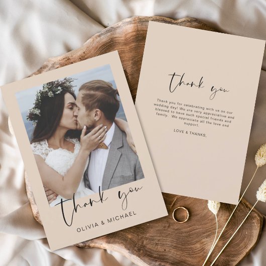 Budget terracotta bruiloft bedankje