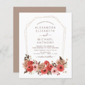 Budget Terracotta Fall Wedding Floral herfst (Voorkant / Achterkant)